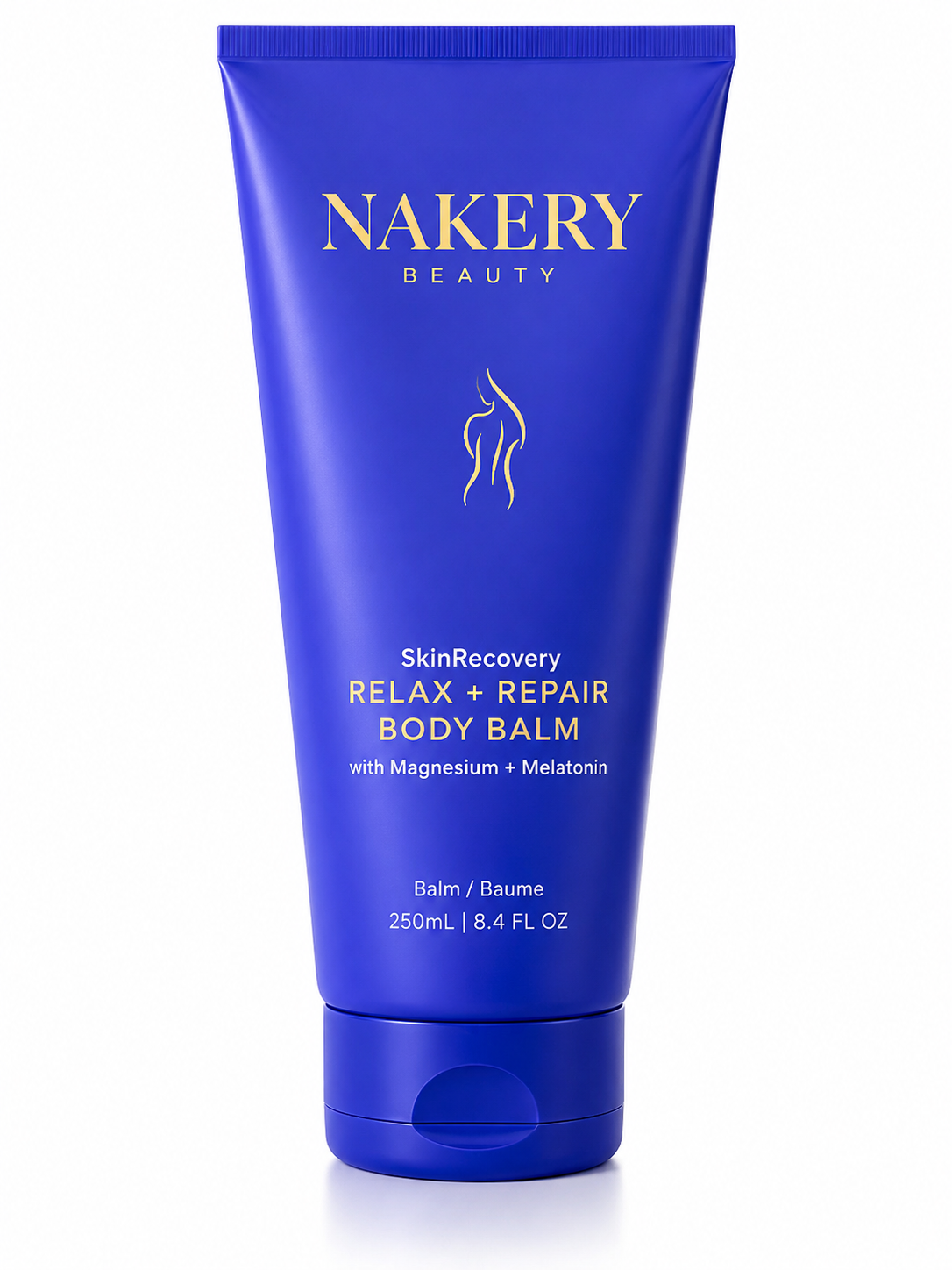 Nakery Beauty SkinRecovery Relax + Repair Body Balm with Magnesium + Melatonin (8.4 oz / 250 mL).
