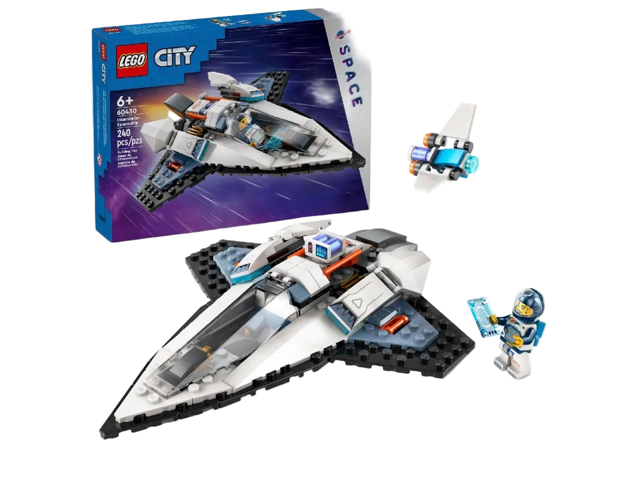 LEGO City #60430 – Interstellar Spaceship, a 240-piece set for ages 6+
