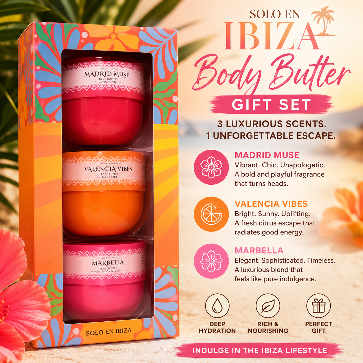 Solo En Ibiza Body Butter Gift Set.